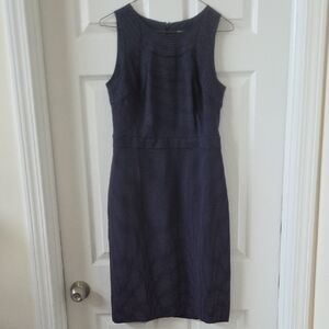 Elegant Navy Blue Sleeveless Dress